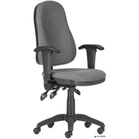   Irodai forgószék, szövetborítás, fekete lábkereszt, karfával 'Xenia ASYN ', szürke