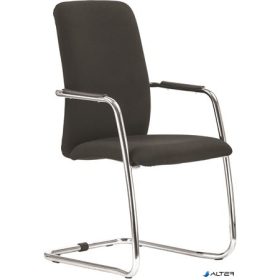   Tárgyalószék, fekete kárpit, krómozott szánkótalppal,'2181/S Magix'