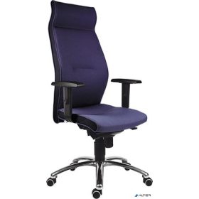   Főnöki szék,magas háttámlával,szövetborítás, alumínium lábkereszt, '1824 Lei', kék