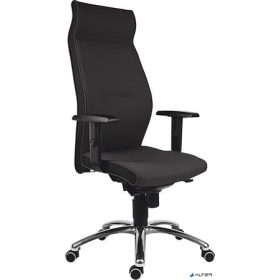   Főnöki szék, magas háttámlával, szövet, alumínium láb., 24 h,"1824 Lei", fekete