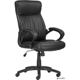   Főnöki szék, műbőrborítás, fekete lábkereszt, "Baltimore", fekete