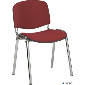   Tárgyalószék, szövetborítás, krómozott fémváz, "Taurus",bordó