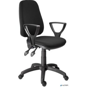   Irodai forgószék, szövetborítás, fekete lábkereszt, "1140", fekete