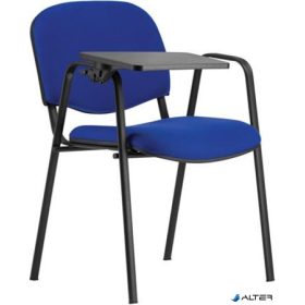   Tárgyalószék, fekete fémváz, kihajtható írótáblával, "Taurus", kék