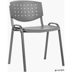   Tárgyalószék lyukacsos műanyag, "Taurus" sötétszürke