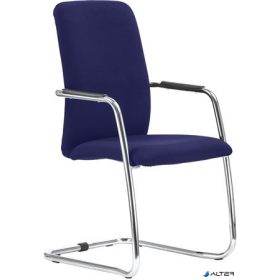   Tárgyalószék, szánkótalpas, krómozott acélváz "2181/S Magix", kék