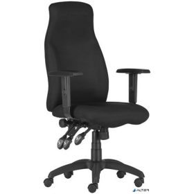   Menedzserszék, szövetborítás, fekete lábkereszt, "Hufo", fekete