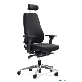   Irodai forgószék, nagy teherbírás, szövetborítás, krómozott lábkereszt, "Hector 24", fekete