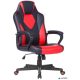 Irodai forgószék, mesh-textilbőr borítás, fekete lábkereszt, párnázott karfa, "Newdale", fekete-piros
