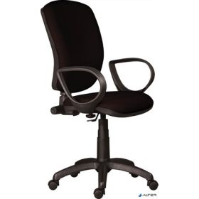   Irodai forgószék, szövetborítás, fekete lábkereszt, "Nuvola", fekete