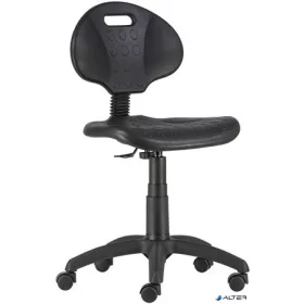   Munkaszék, gázliftes, háttámlás, műanyag ülőfelület és támla, "1290", fekete