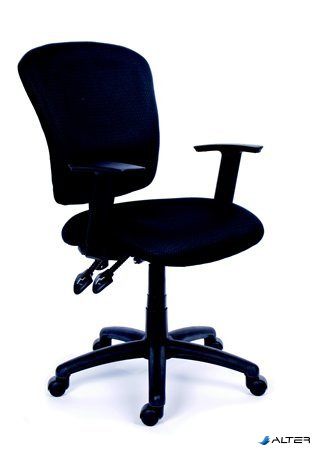 Irodai szék, fekete szövetborítás, fekete lábkereszt, MAYAH 'Active'