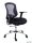Irodai szék, karfás, fekete szövetborítás, feszített hálós háttámla, króm lábkereszt, MAYAH "Spirit"