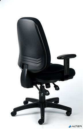 Irodai szék, állítható karfás, exkluzív fekete szövetborítás, fekete lábkereszt, MAYAH "Bubble"