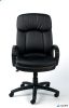 Főnöki szék, hintamechanikával, fekete műbőrborítás, fekete lábkereszt, MAYAH "Duke"