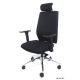 Irodai szék, állítható karfával, exkluzív fekete szövetborítás, MAYAH 'Air'