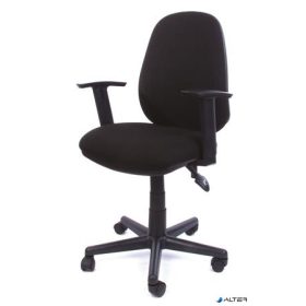   Irodai szék, állítható karfával, fekete szövetborítás, MAYAH "Smile"