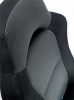 Főnöki szék, fekete/szürke gyöngyszövet-borítás, fekete lábkereszt, MAYAH 'Racer Plus'