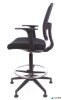 Magasított irodai munkaszék lábtartó gyűrűvel, tappanccsal, fekete szövetborítás, szivacsos háttámla, MAYAH "Tall"