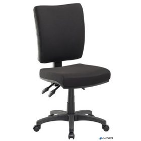   Munkaszék, háttámlás, habszivacs ülőfelület, fekete lábkereszt, MAYAH "Flash II Deluxe", fekete