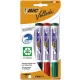 Flipchart- és táblamarker készlet, 1,4 mm, kúpos, BIC' Velleda ecolutions', 4 különböző szín