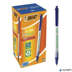   Golyóstoll, 0,32 mm, nyomógombos, BIC "Clic Stic ecolutions", kék
