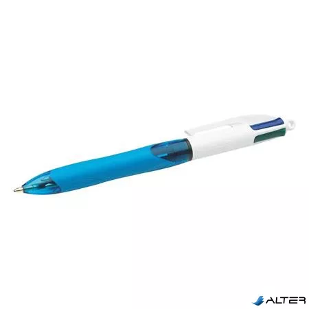 Golyóstoll, 0,32 mm, nyomógombos, négyszínű, BIC '4 Colours Grip Original'