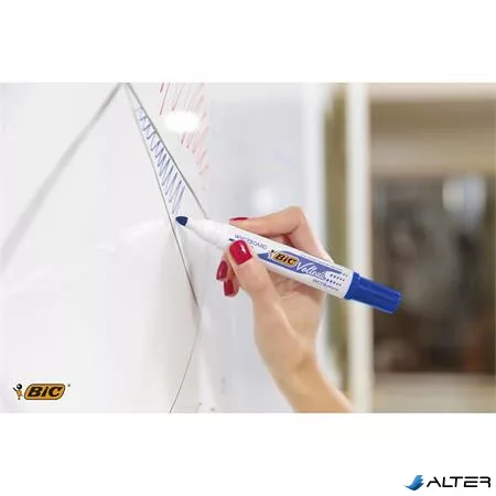 Flipchart- és táblamarker, 1,4 mm, kúpos, BIC' Velleda ecolutions', kék