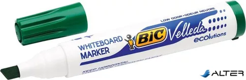 Flipchart- és táblamarker, 1,1-5,6 mm, vágott, BIC 'Velleda ecolutions', zöld