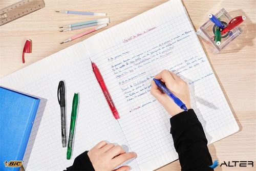 Rollertoll, törölhető, 0,35 mm, kupakos, BIC 'Gel-ocity Illusion', fekete