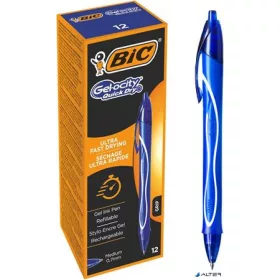   Zseléstoll, 0,3 mm, nyomógombos, BIC "Gel-ocity Quick Dry", kék