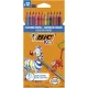 Színes ceruza készlet, BIC KIDS 'Evolution Stripes', 12 különböző szín