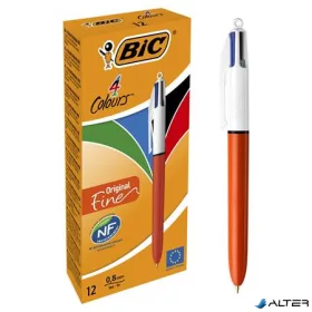   Golyóstoll, 0,3 mm, nyomógombos, négyszínű, BIC '4 Colours Fine'