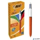 Golyóstoll, 0,3 mm, nyomógombos, négyszínű, BIC '4 Colours Fine'