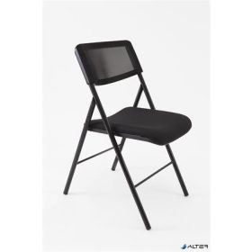   Összecsukható szék, fém és szövet, ALBA "CPDIVANO N", fekete