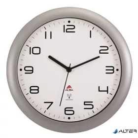   Falióra, rádióvezérlésű, 30 cm, ALBA "Hornewrc", ezüst