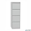Függőmappatároló fémszekrény, 4 fiókos, MAYAH, szürke