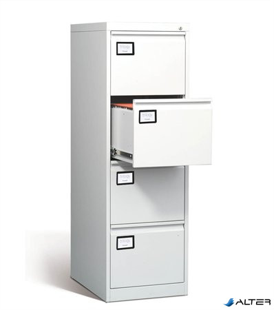 Függőmappatároló fémszekrény, 4 fiókos, MAYAH, szürke