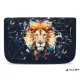 Tolltartó, klapnis, cipzáras, BELMIL "Lion", fekete, oroszlán