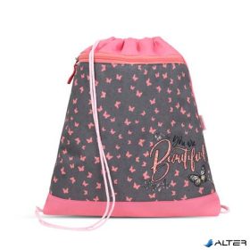   Tornazsák, BELMIL 'Bloomy Blossom', szürke-rózsaszín, pillangó