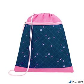   Tornazsák, BELMIL "Meet your Horses", kék-rózsaszín, lovak