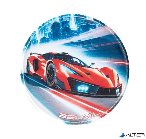 Matrica, tépőzáras, Classy Plus táskához, BELMIL 'No Limit' versenyautó