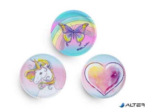 Matrica, tépőzáras, Classy Plus táskához, BELMIL "Rainbow Love", szivárvány