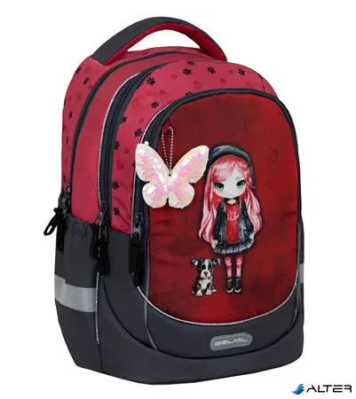 Iskolatáska, cipzáras, BELMIL "Leisure Plus Ladybug Girl", katicalány