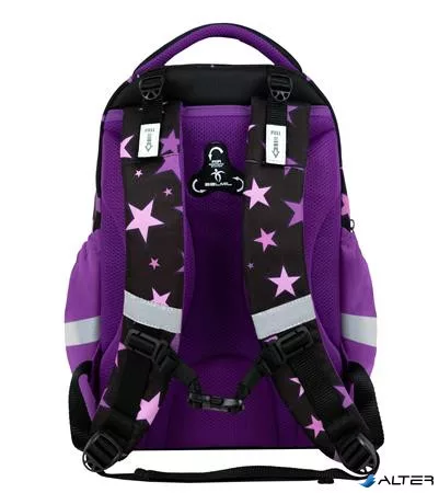 Iskolatáska, cipzáras, BELMIL 'Leisure Plus Sparkle like a Star', csillagok