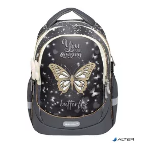   Iskolatáska, cipzáras, BELMIL 'Leisure Plus Starlight Butterfly', csillagfény pillangó