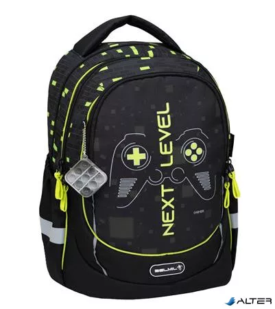 Iskolatáska, cipzáras, BELMIL 'Leisure Plus Neon Play', neon kontroller