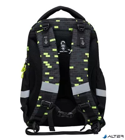 Iskolatáska, cipzáras, BELMIL 'Leisure Plus Neon Play', neon kontroller