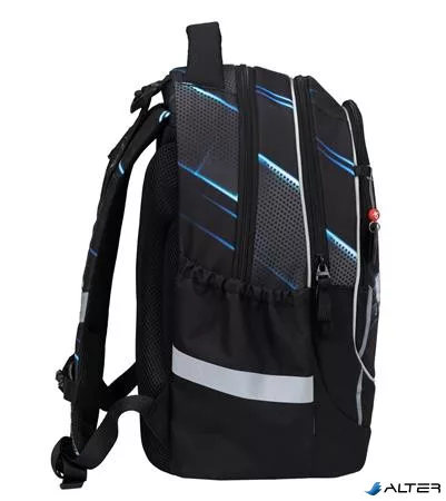 Iskolatáska, cipzáras, BELMIL 'Leisure Plus Midnight Turbo', versenyautó