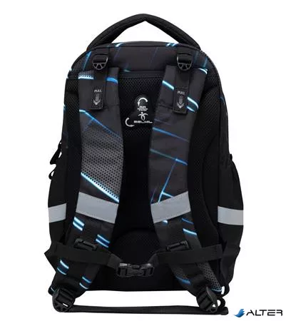 Iskolatáska, cipzáras, BELMIL 'Leisure Plus Midnight Turbo', versenyautó